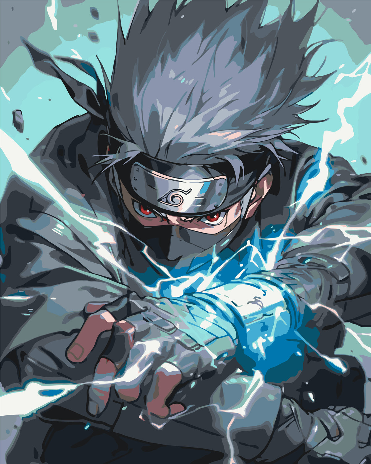 Pictură pe numere – Kakashi Hatake (Naruto)