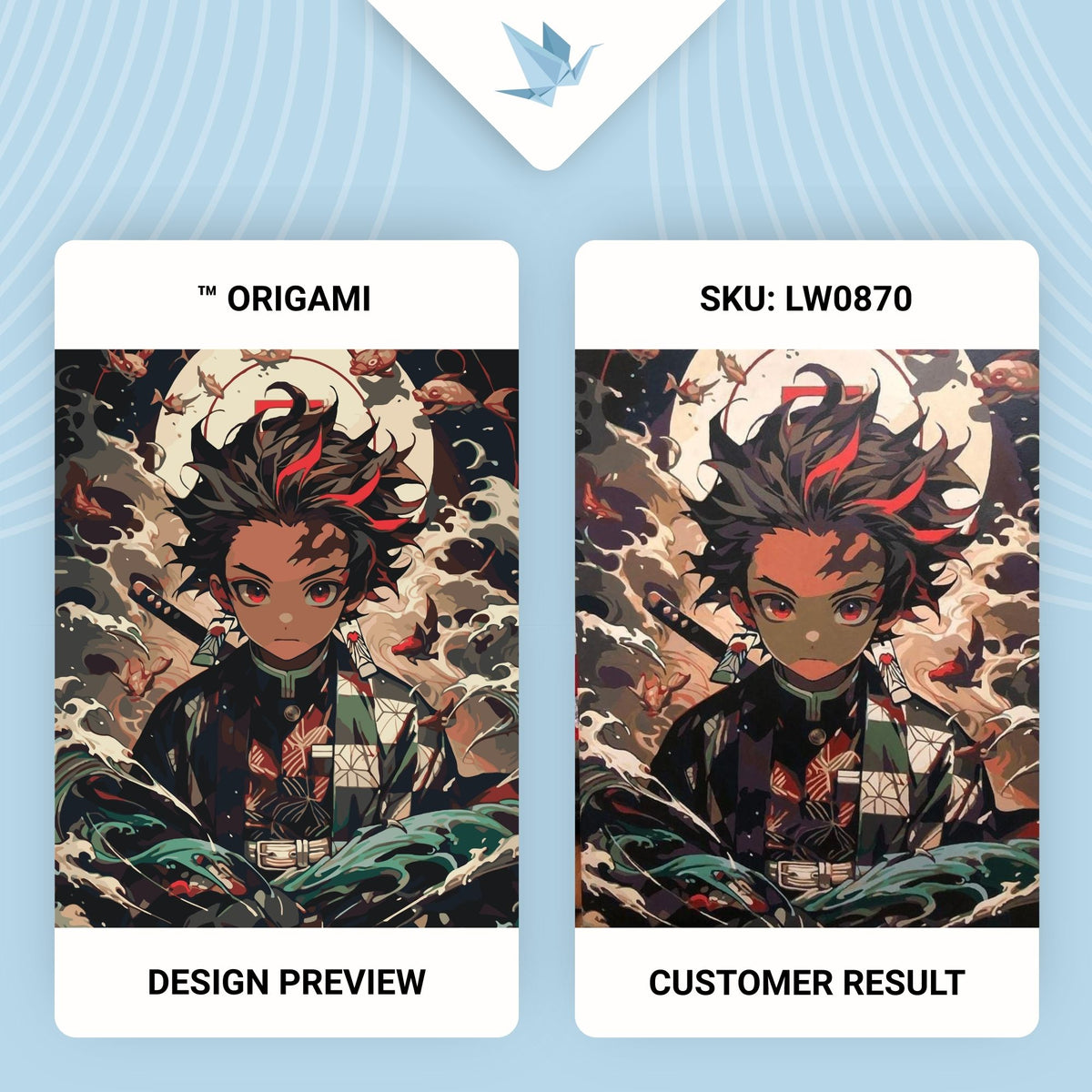 Pictură pe numere pe șasiu 40×50 cm – Tanjiro Kamado – Demon Slayer – Anime – LW 0870