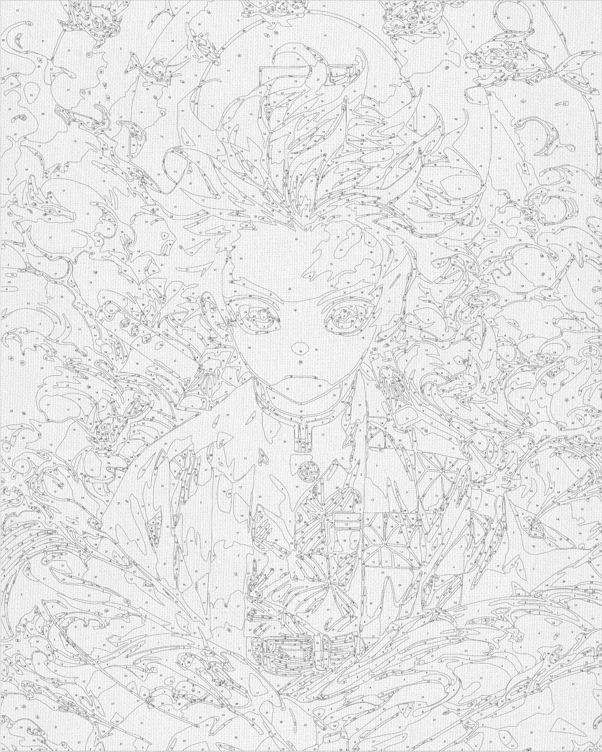 Pictură pe numere pe șasiu 40×50 cm – Tanjiro Kamado – Demon Slayer – Anime – LW 0870