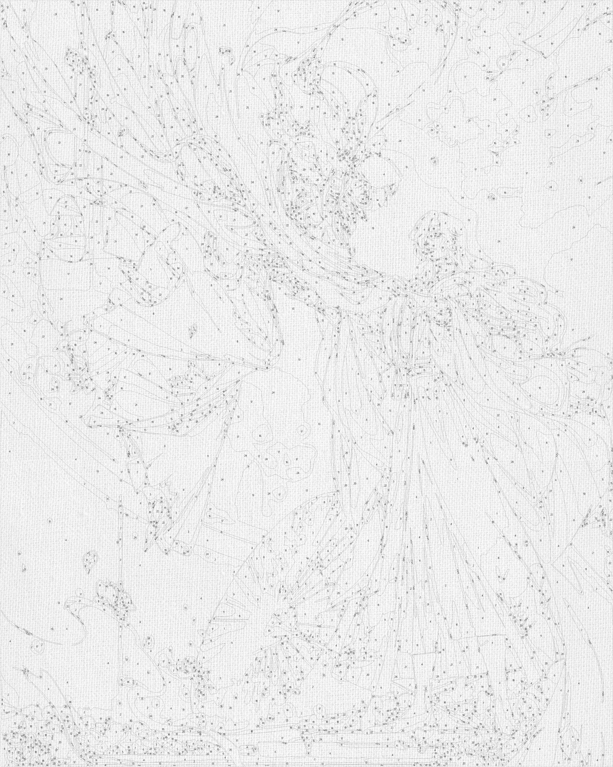 Pictură pe numere pe șasiu 40×50 cm – Binecuvântarea cerului – Anime – LW 12570
