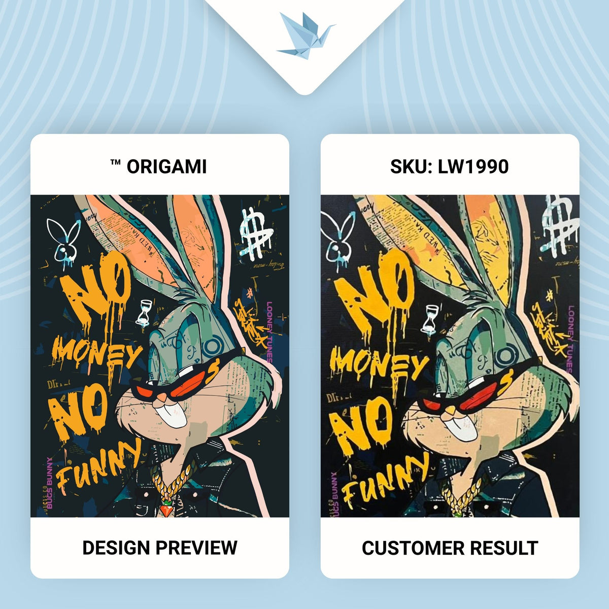 Pictură pe numere pe șasiu 40×50 cm – Bugs Bunny – Eroi de film – LW 1990