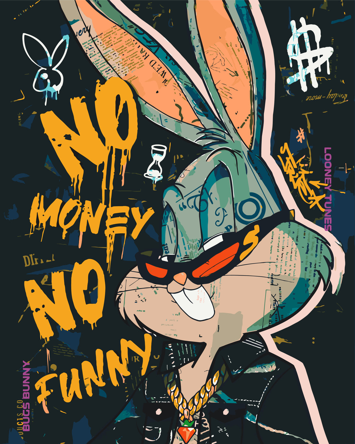 Pictură pe numere pe șasiu 40×50 cm – Bugs Bunny – Eroi de film – LW 1990