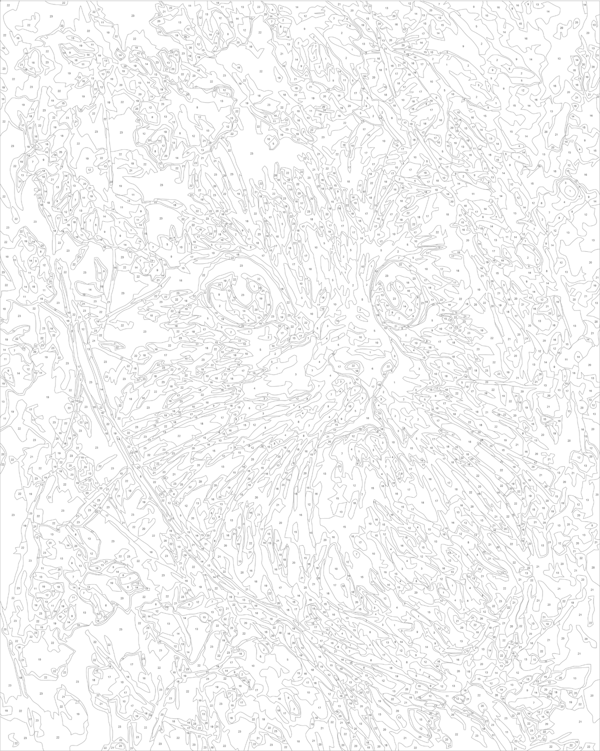 Pictură pe numere pe șasiu 40×50 cm – Pisoi cu ochi de smarald – Animale – LW 2002-01