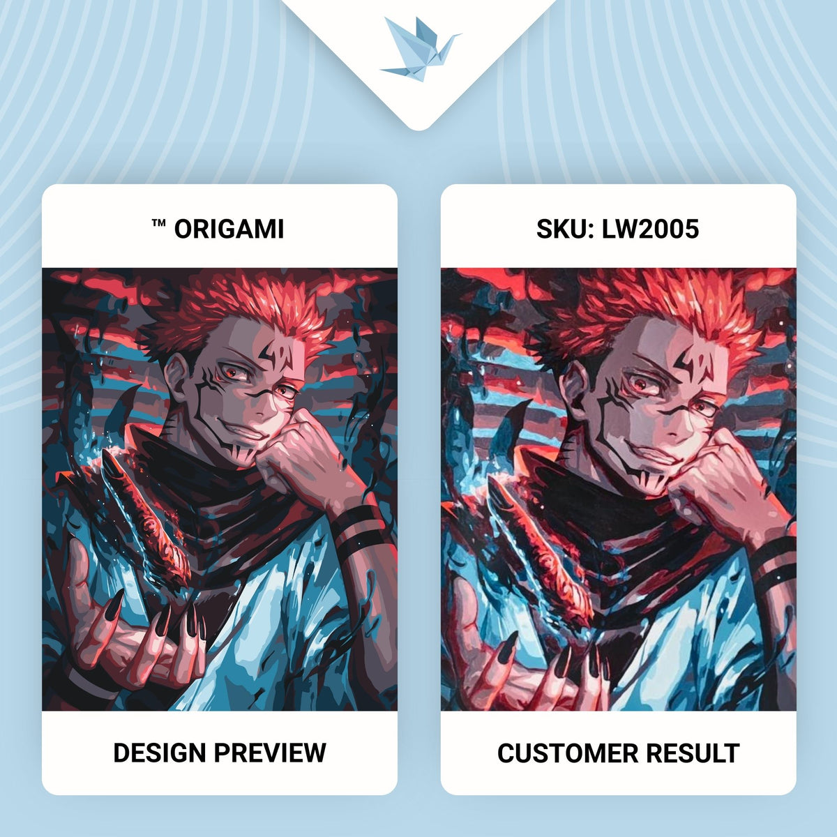 Pictură pe numere pe șasiu 40×50 cm – Jujutsu Kaisen, Sukuna – Anime – LW 2005