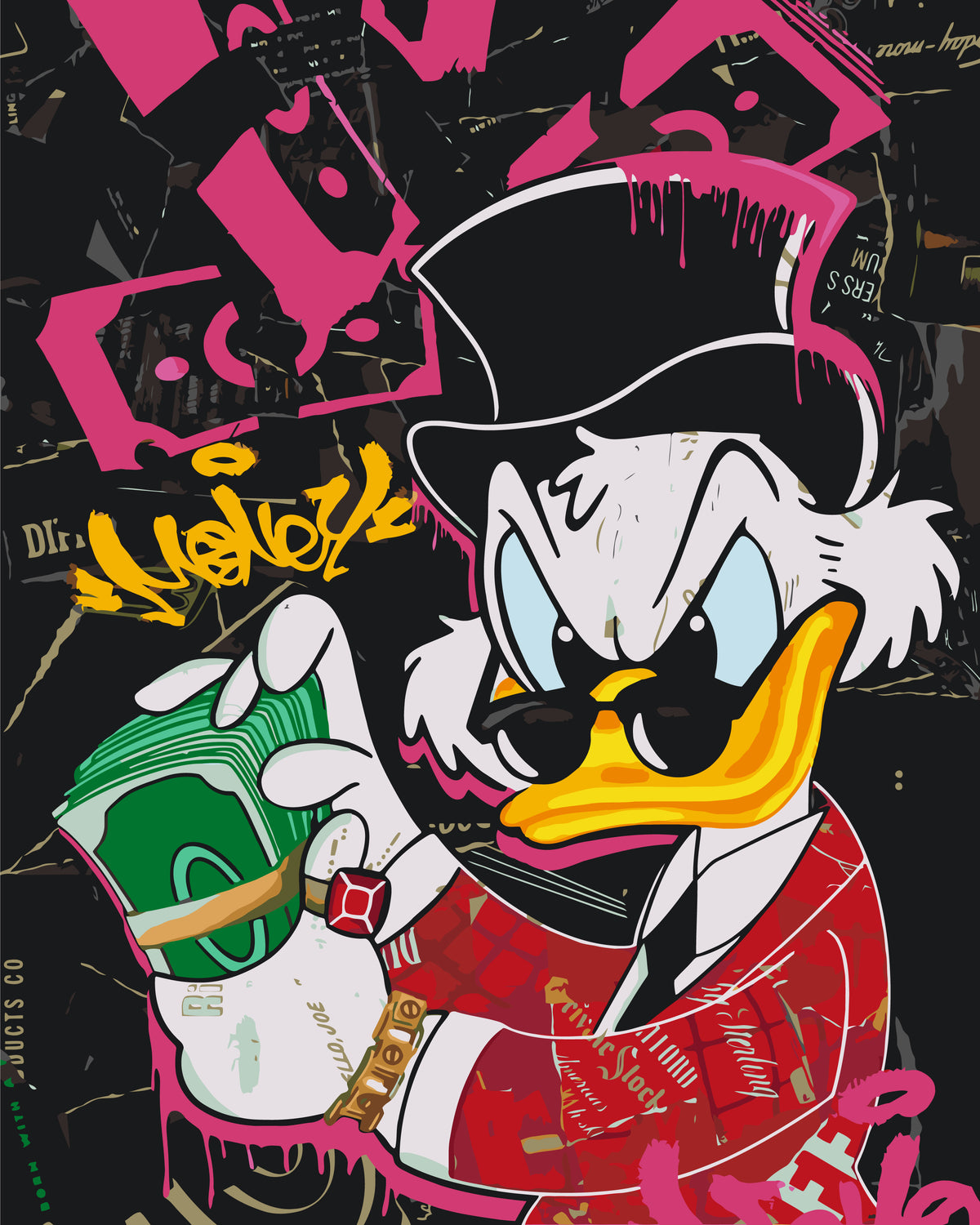 Pictură pe numere pe șasiu 40×50 cm – Unchiul Scrooge – Eroi de film – LW 30050