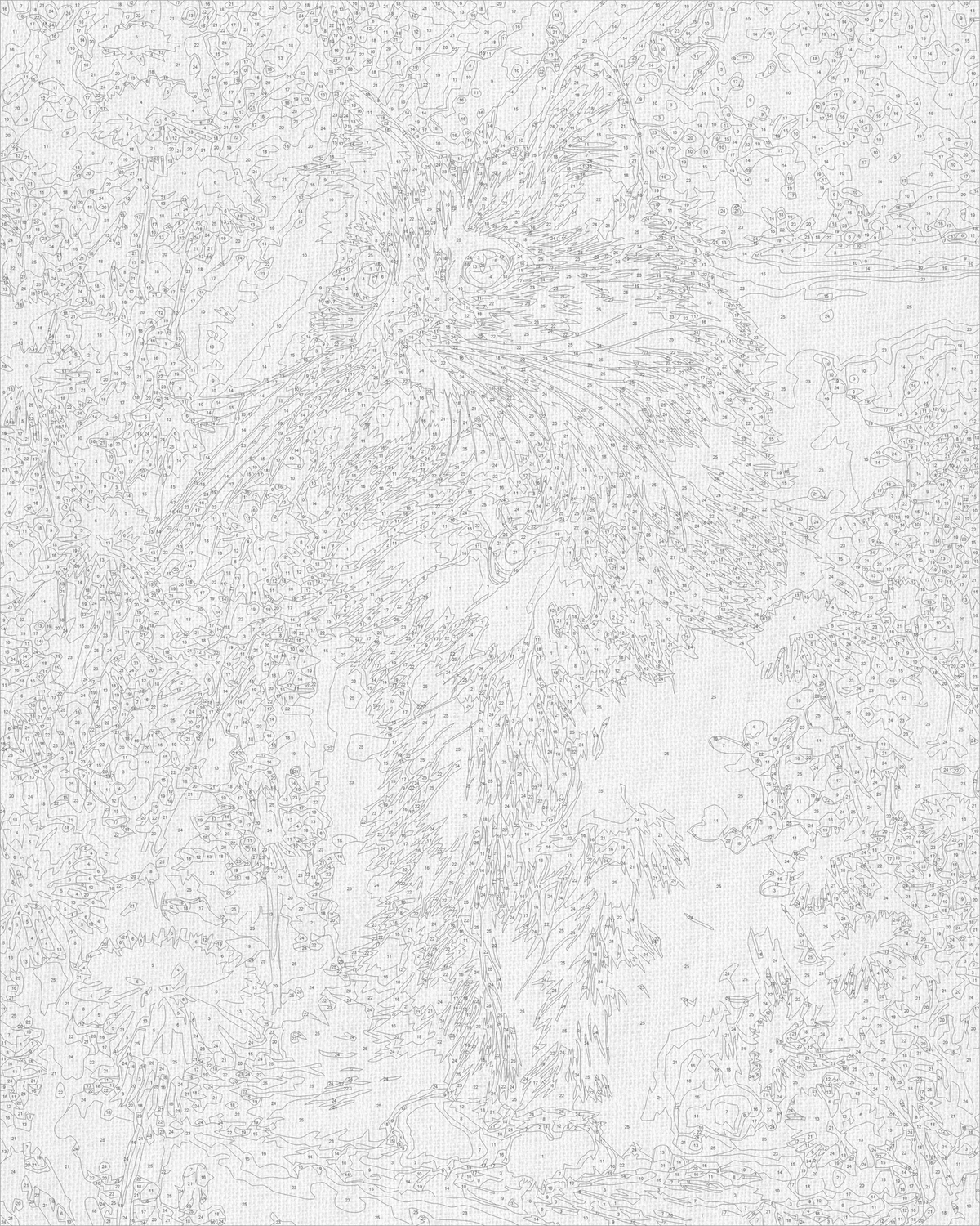 Pictură pe numere pe șasiu 40×50 cm – Pisoi printre păpădii – Animale/Flori – LW 3009-01