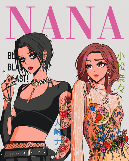Pictură pe numere pe șasiu 40×50 cm – Nana – Anime – LW 30260