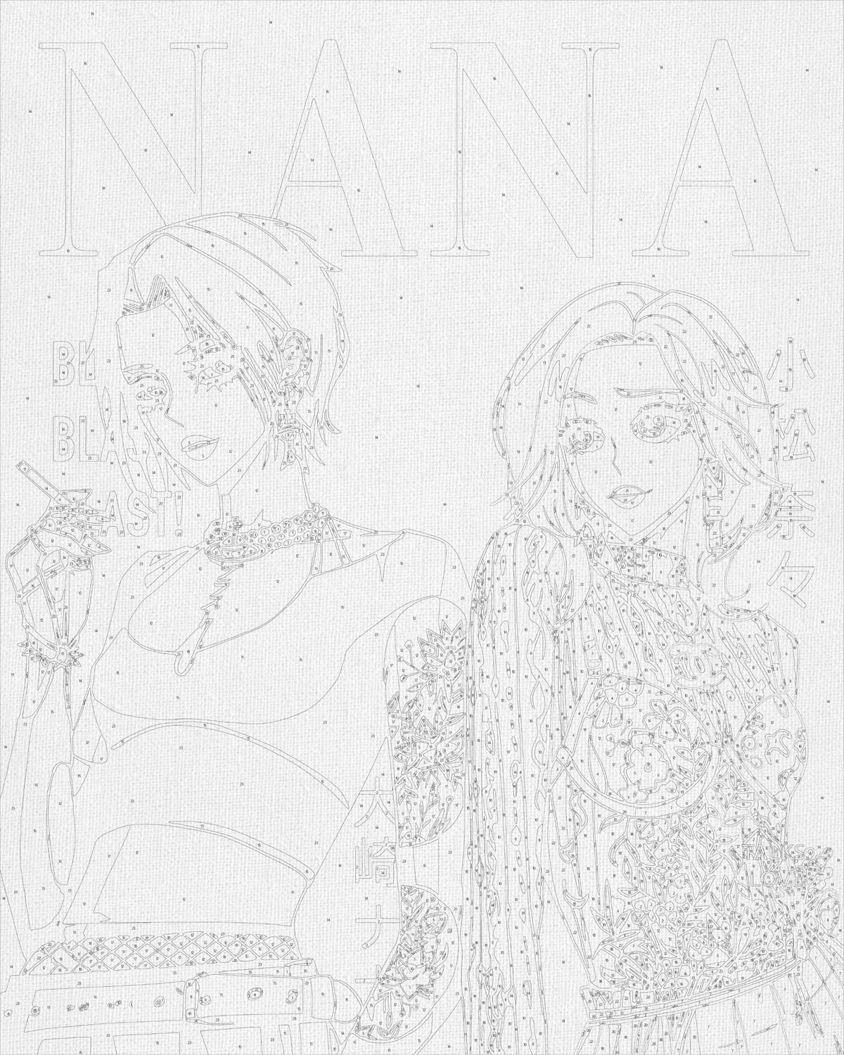 Pictură pe numere pe șasiu 40×50 cm – Nana – Anime – LW 30260