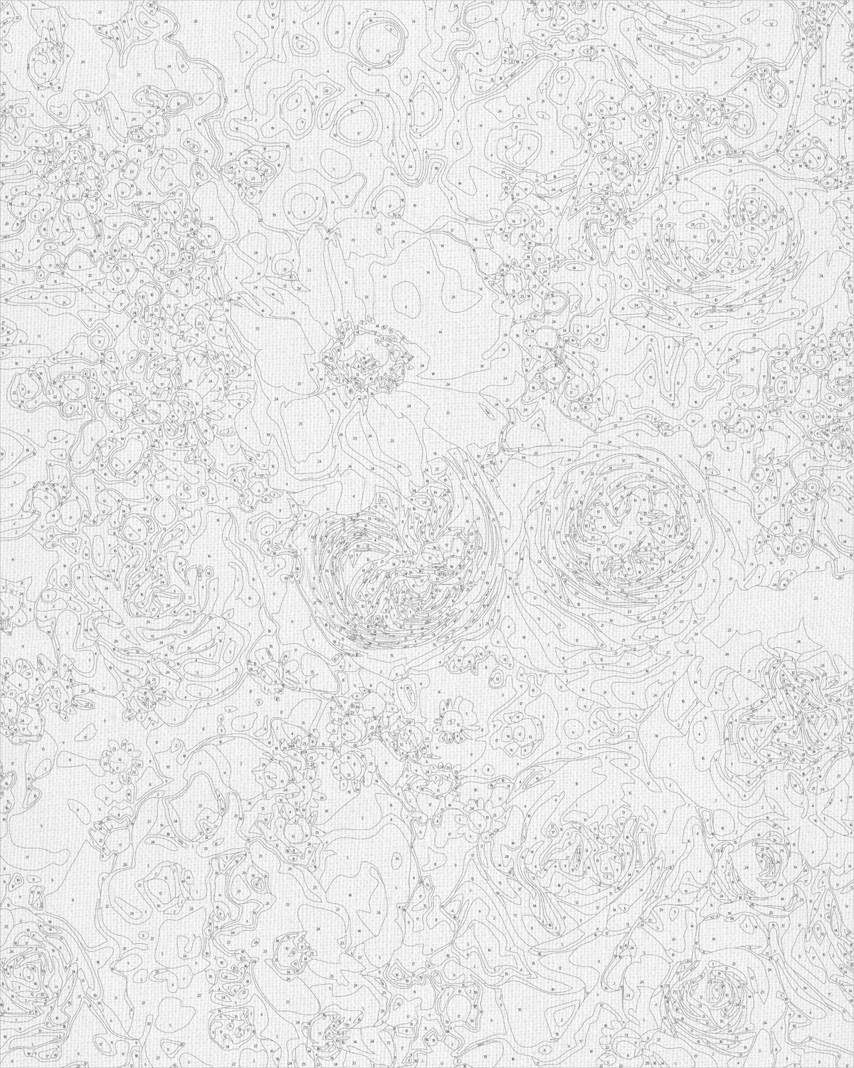 Pictură pe numere pe șasiu 40×50 cm – Buchet delicat – Flori – LW 30510