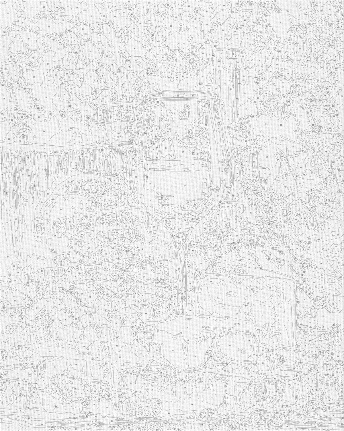 Pictură pe numere pe șasiu 40×50 cm – Vin, brânză și struguri – Natură statică – LW 3059-01