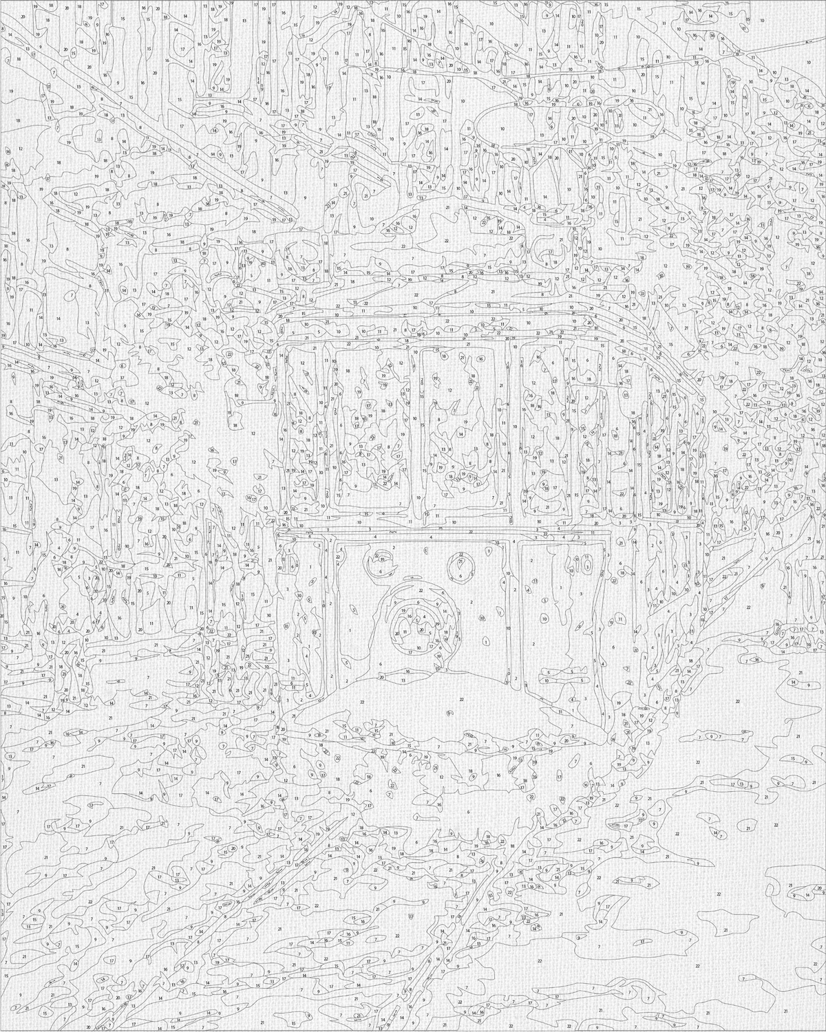 Pictură pe numere pe șasiu 40×50 cm – Tramvaiul roșu de altădată – Iarnă/Crăciun/Peisaj – LW 3088