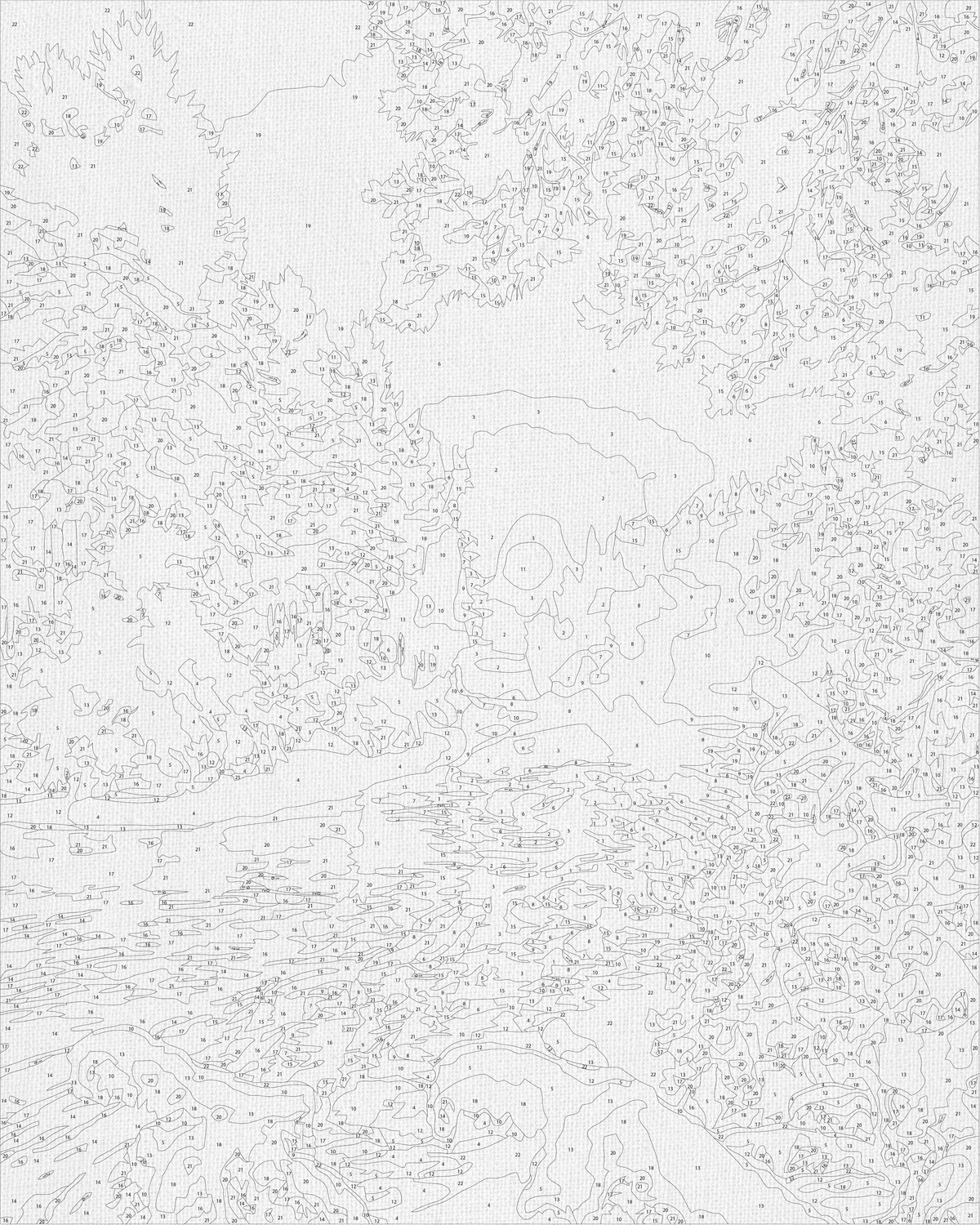 Pictură pe numere pe șasiu 40×50 cm – Râu de iarnă la apus – Iarnă/Crăciun/Peisaj – LW 3096