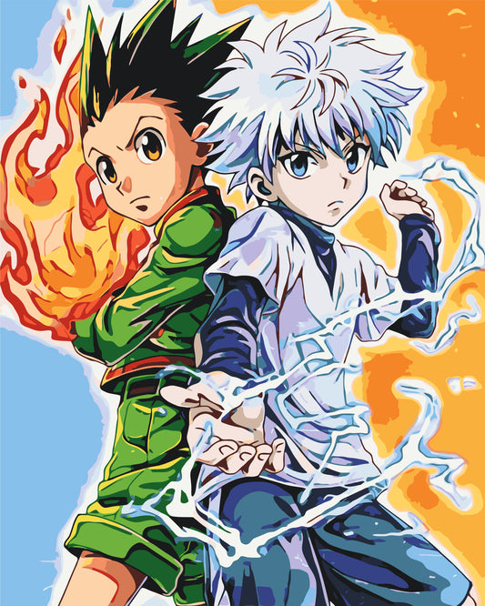 Pictură pe numere – Gon și Killua (Hunter x Hunter)