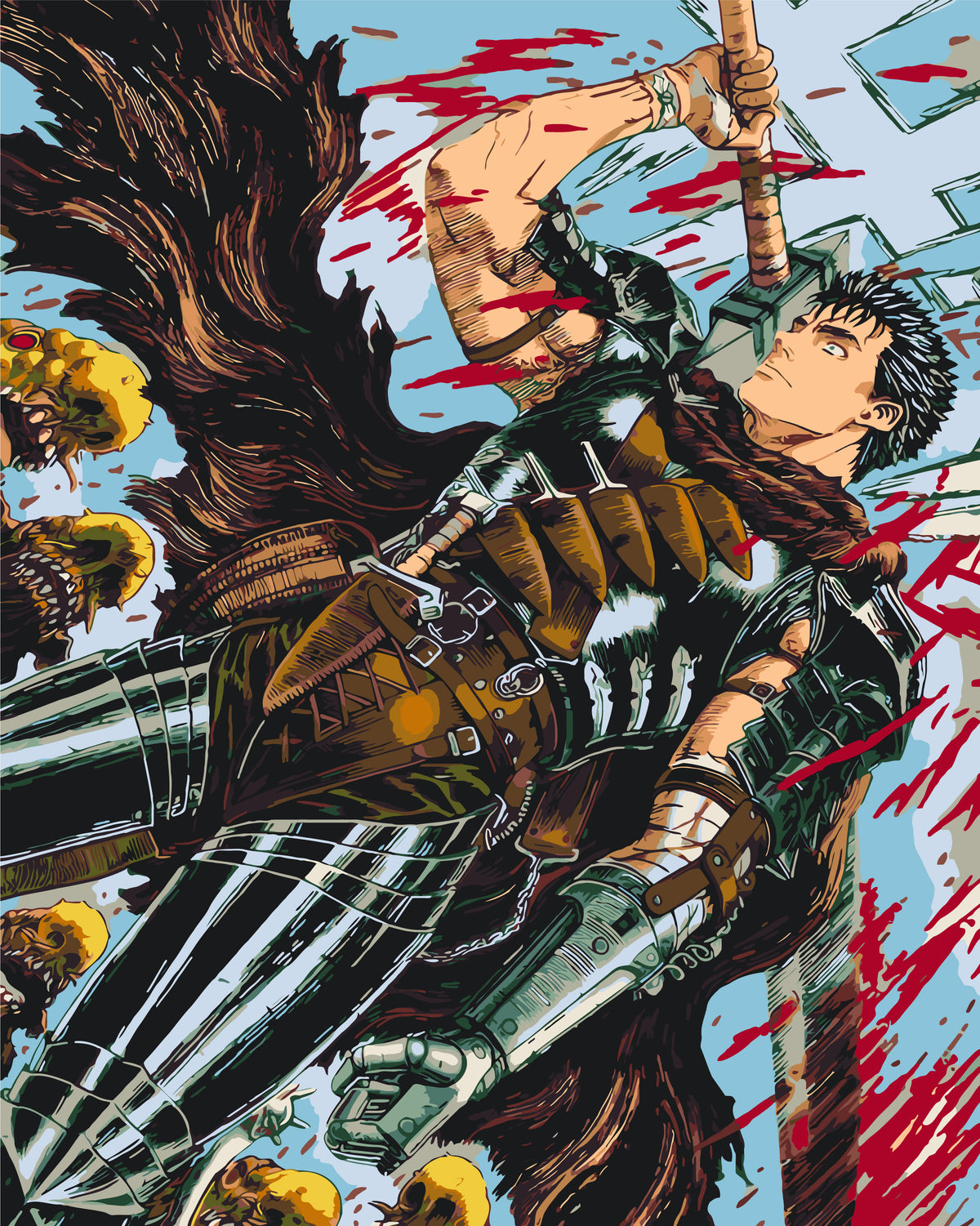 Pictură pe numere pe șasiu 40×50 cm – Berserk – Anime – LW 31180