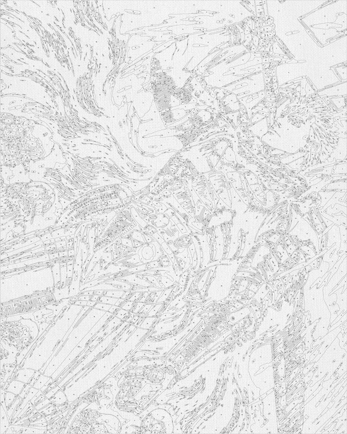 Pictură pe numere pe șasiu 40×50 cm – Berserk – Anime – LW 31180