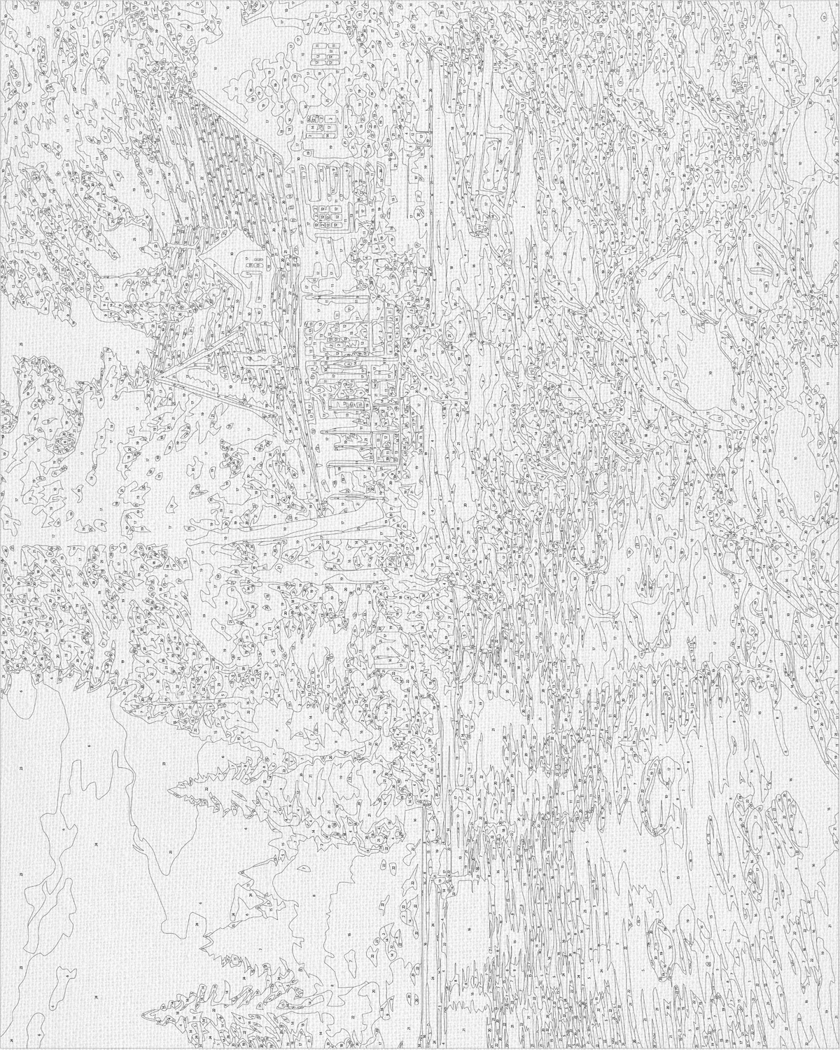 Pictură pe numere pe șasiu 40×50 cm – Casă în pădure – Peisaj – LW 31250