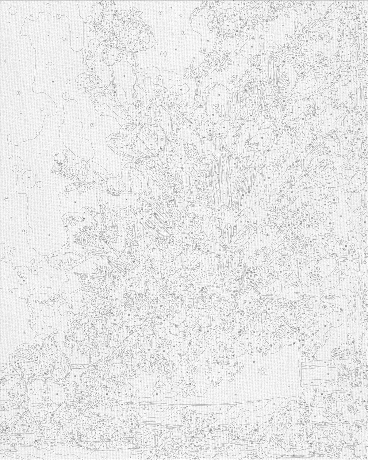 Pictură pe numere pe șasiu 40×50 cm – Brânduși de primăvară – Flori – LW 31520-01