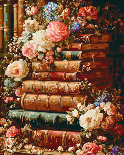 Pictură pe numere pe șasiu 40×50 cm – Grădină literară – Flori/Natură statică – LW 3173-01