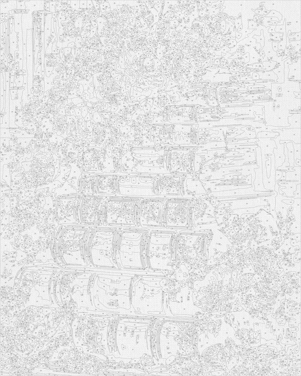 Pictură pe numere pe șasiu 40×50 cm – Grădină literară – Flori/Natură statică – LW 3173-01