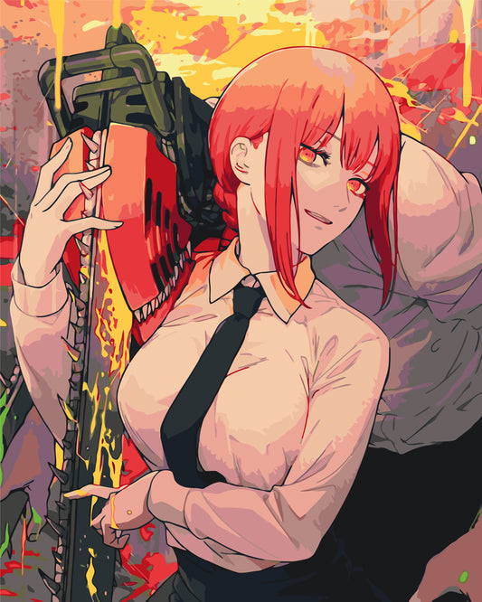 Pictură pe numere – Makima (Chainsaw Man)