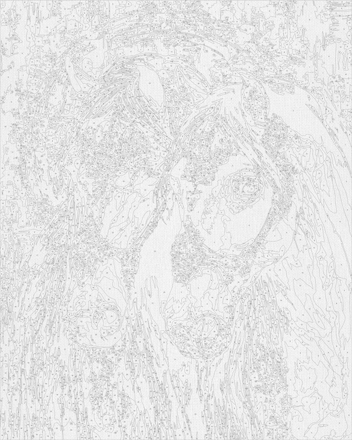 Pictură pe numere pe șasiu 40×50 cm – Doi cai cu culori metalice – Animale – LW 32210-01