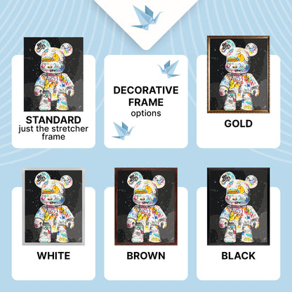 Pictură pe numere pe șasiu 40×50 cm – Bearbrick – Eroi de film – LW 32320