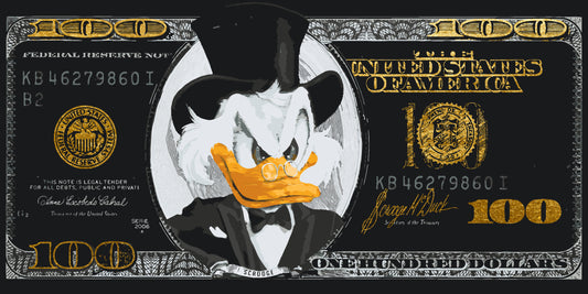 Pictură pe numere – Unchiul Scrooge pe dolarul negru