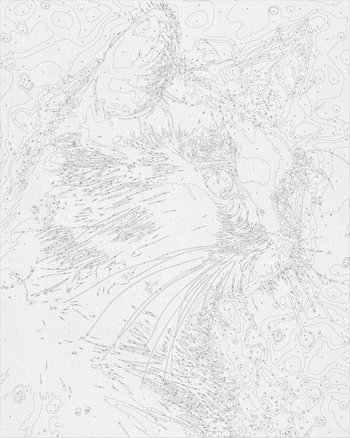 Pictură pe numere pe șasiu 40×50 cm – Pisică neagră cu culori metalice – Animale – LW 3301