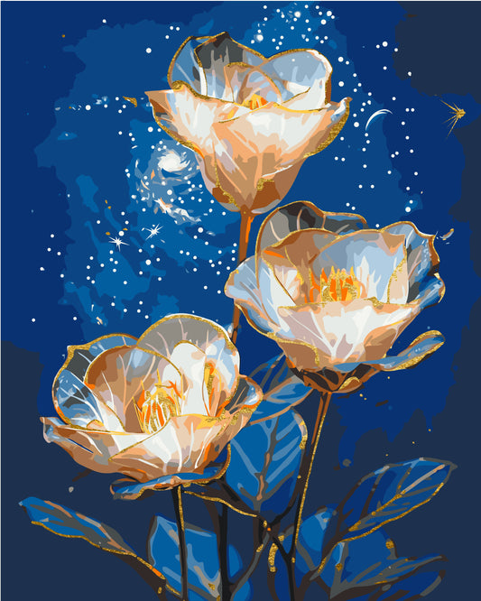 Pictură pe numere – alstroemerii cosmice