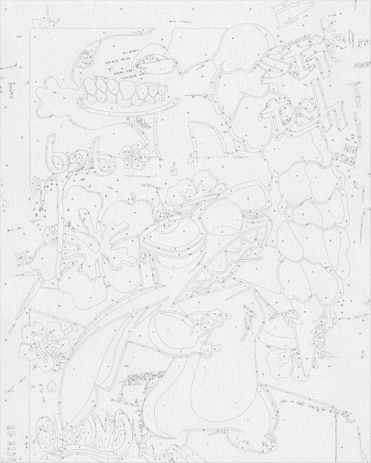 Pictură pe numere pe șasiu 40×50 cm – Stitch cu culori metalice – Eroi de film – LW 3423