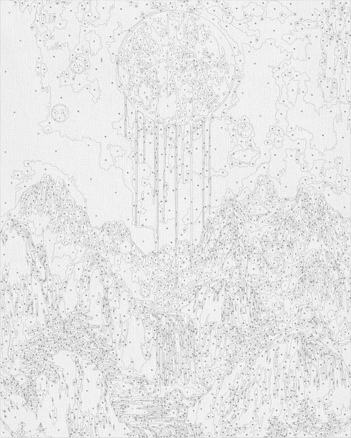 Pictură pe numere pe șasiu 40×50 cm – Seară aurie cu culori metalice – Peisaj – LW 3427