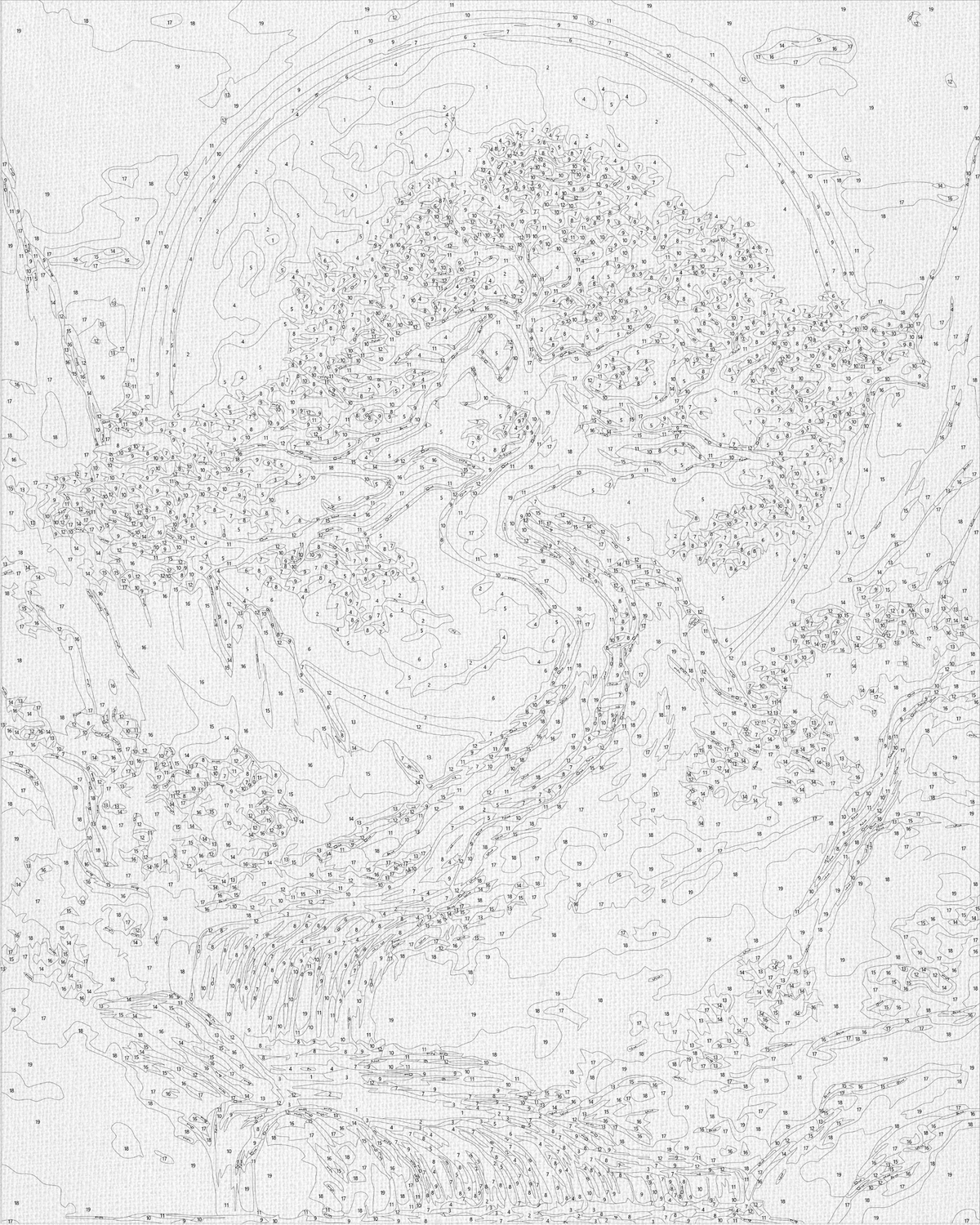 Pictură pe numere pe șasiu 40×50 cm – Copac cu culori metalice – Peisaj – LW 3428