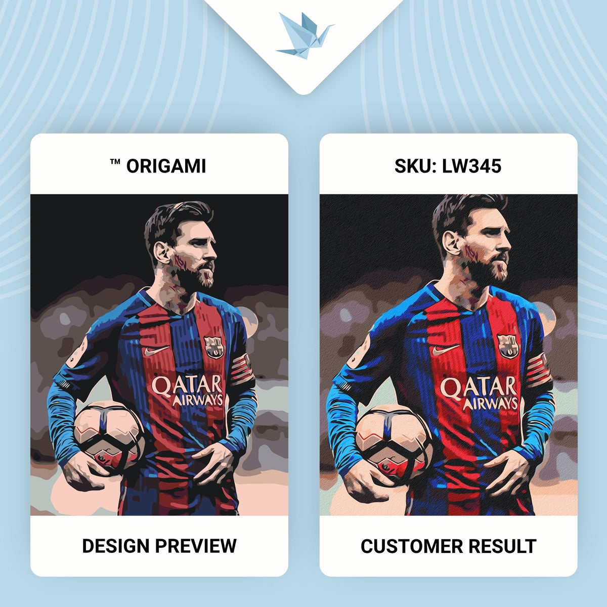 Pictură pe numere pe șasiu 40×50 cm – Fotbalistul Lionel Messi – Oameni – LW 345