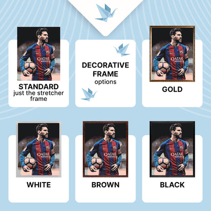 Pictură pe numere pe șasiu 40×50 cm – Fotbalistul Lionel Messi – Oameni – LW 345