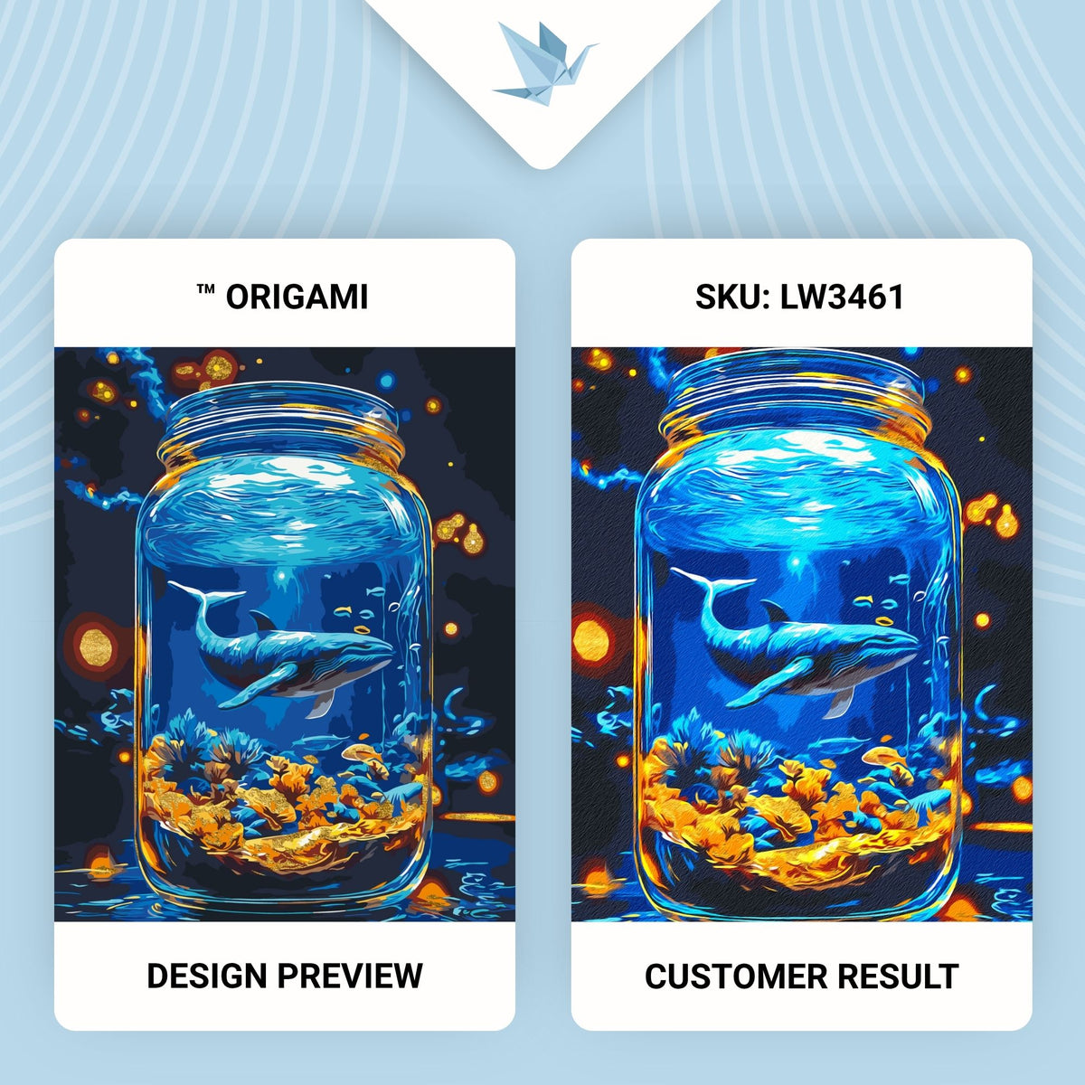 Pictură pe numere pe șasiu 40×50 cm – Lumea subacvatică, balenă cu culori metalice – Peisaj/Animale – LW 3461