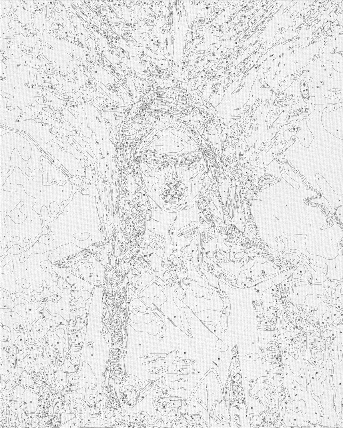 Pictură pe numere pe șasiu 40×50 cm – Fourth Wing. Violet Sorrengail – Fantasy/Oameni – LW 3485