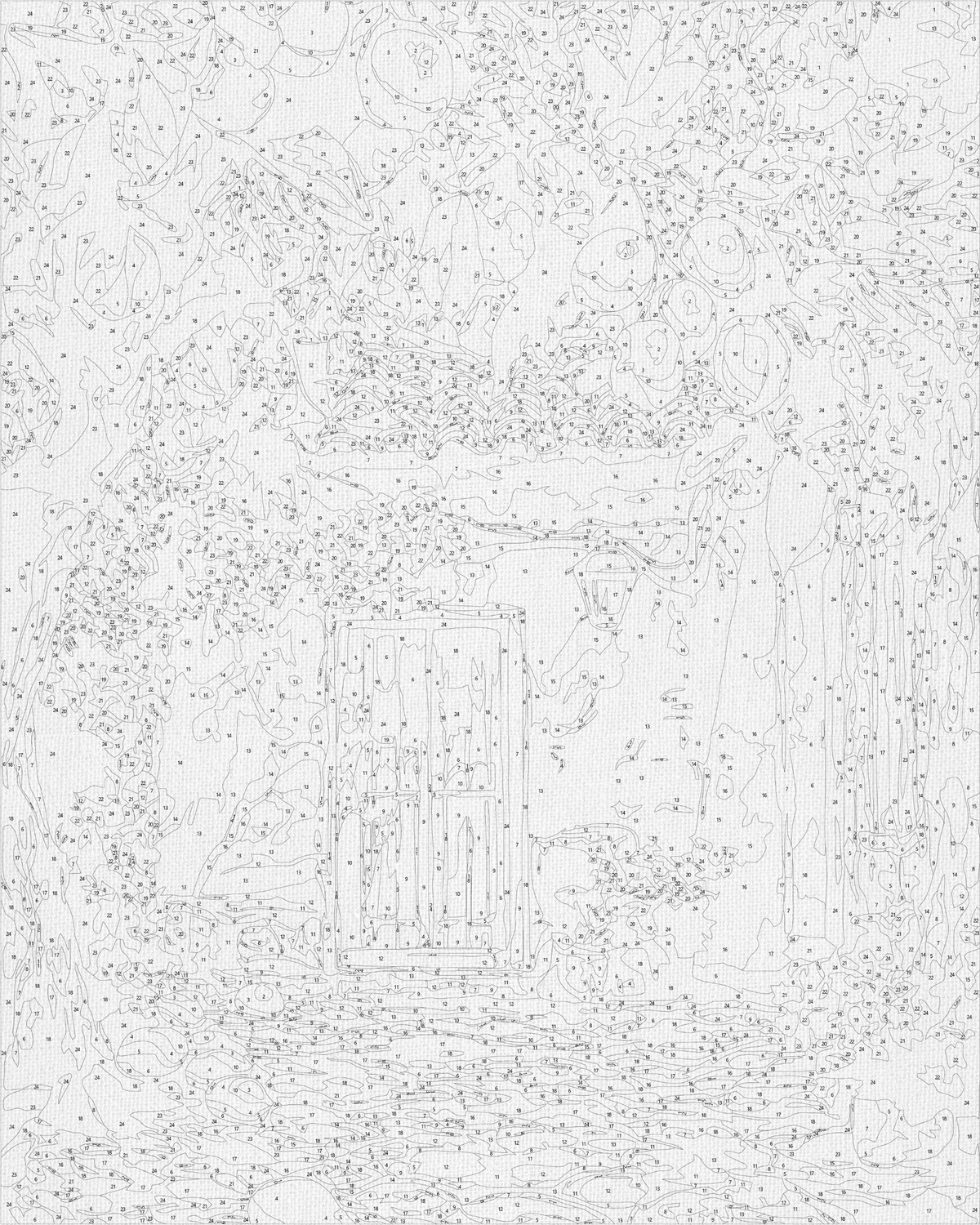 Pictură pe numere pe șasiu 40×50 cm – Curte cu lămâi – Peisaj – LW 3487