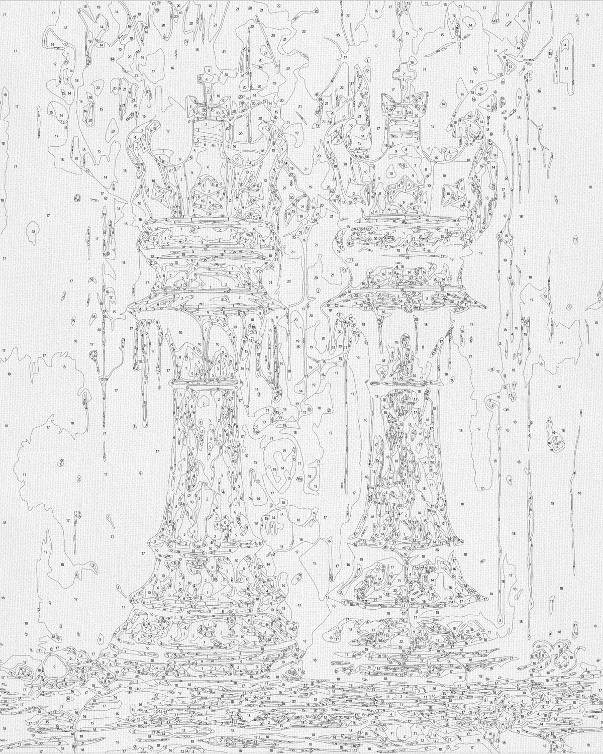 Pictură pe numere pe șasiu 40×50 cm – Șah: duel regal – Peisaj – LW 3491