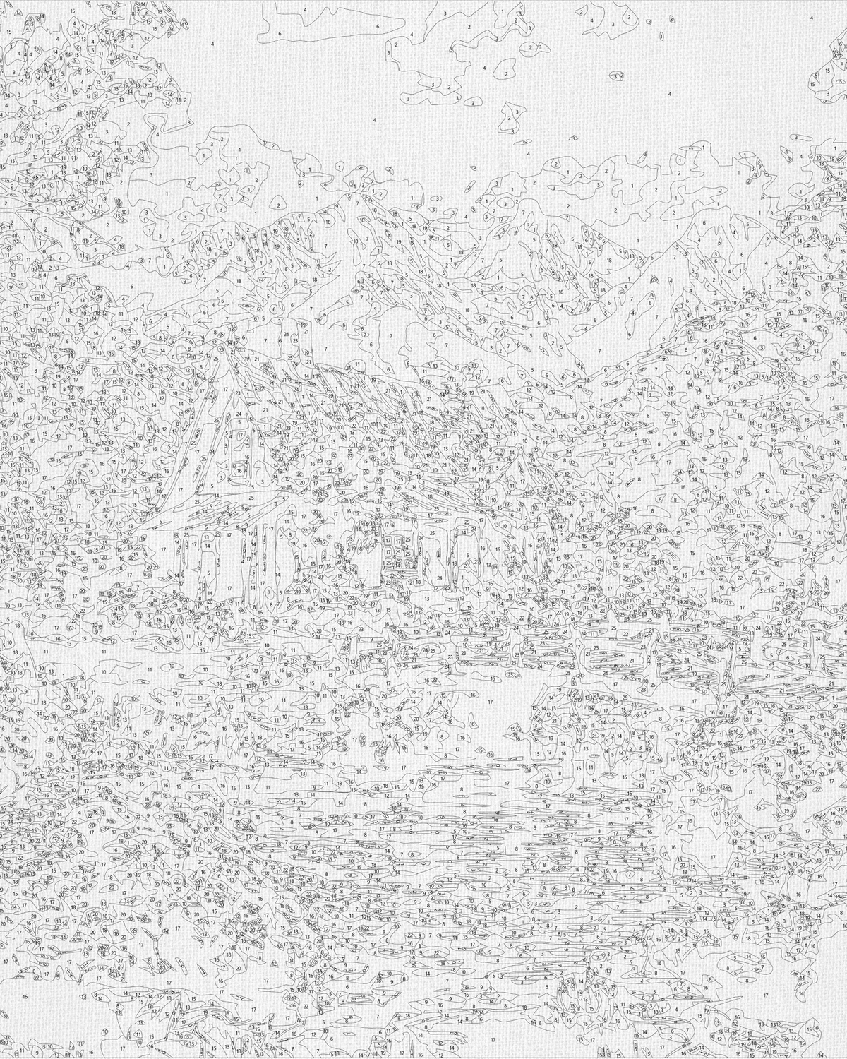 Pictură pe numere pe șasiu 40×50 cm – Armonie alpină – Peisaj – LW 3492
