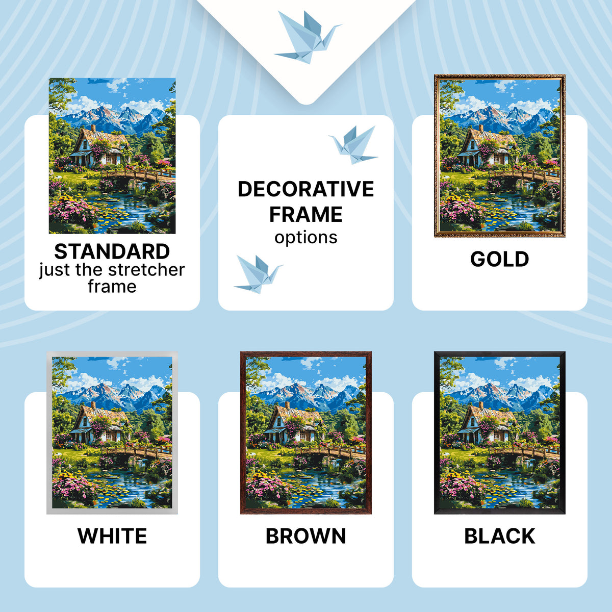 Pictură pe numere pe șasiu 40×50 cm – Armonie alpină – Peisaj – LW 3492