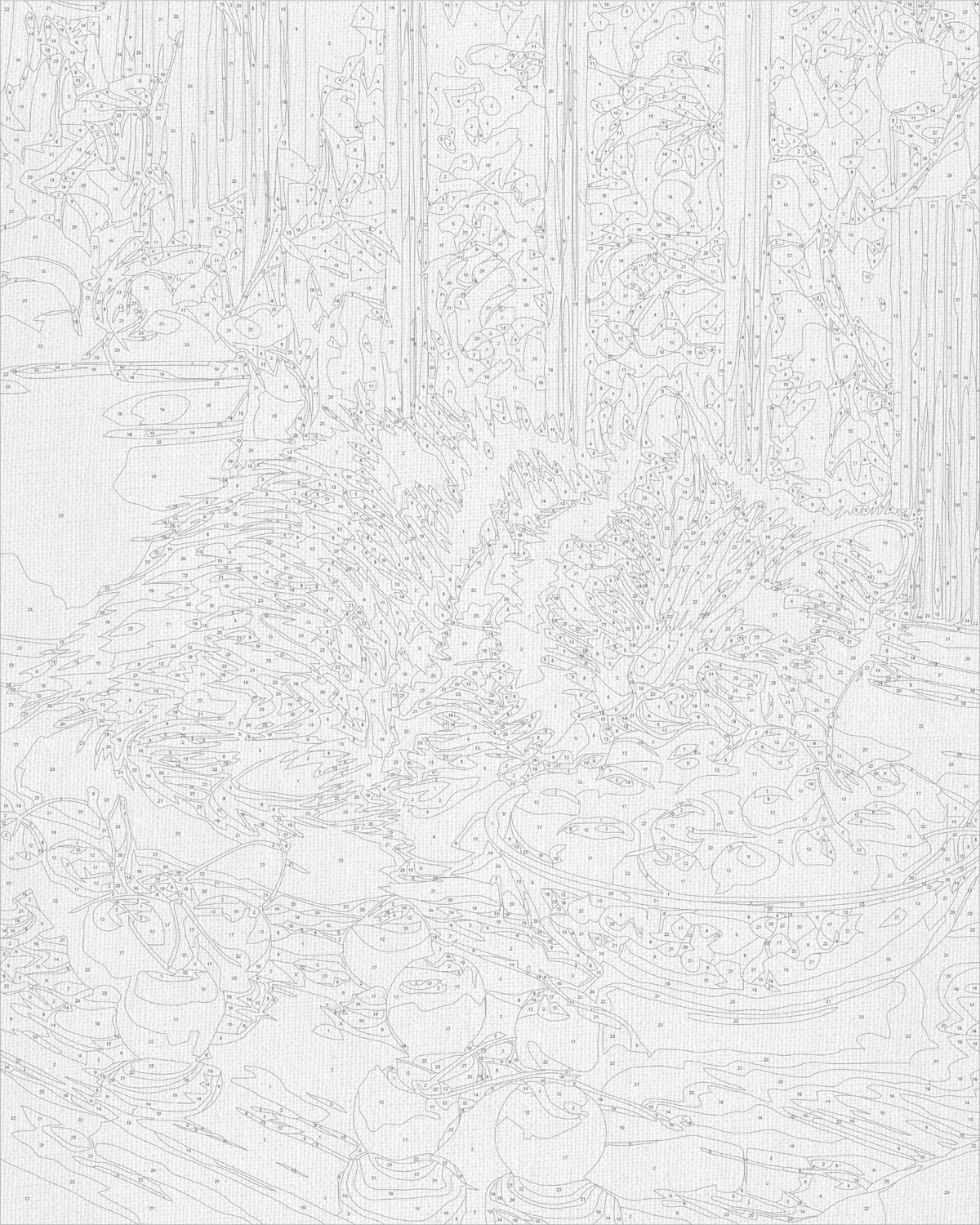 Pictură pe numere pe șasiu 40×50 cm – Pisoi adormit la fereastră – Natură statică/Animale – LW 3510