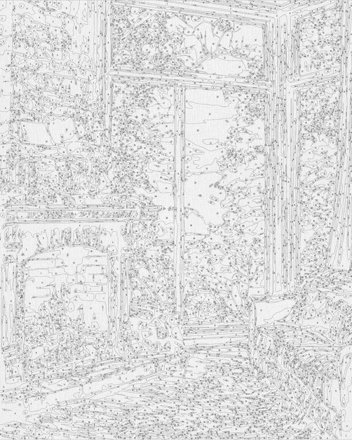 Pictură pe numere pe șasiu 40×50 cm – Căldura șemineului de toamnă – Peisaj/Natură statică – LW 3518