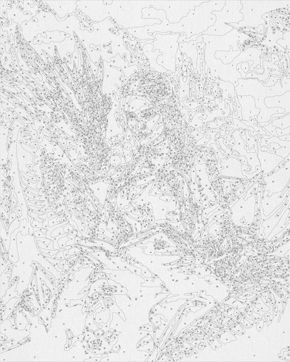 Pictură pe numere pe șasiu 40×50 cm – Fourth Wing. Aleasa dragonului – Fantasy/Oameni – LW 3522