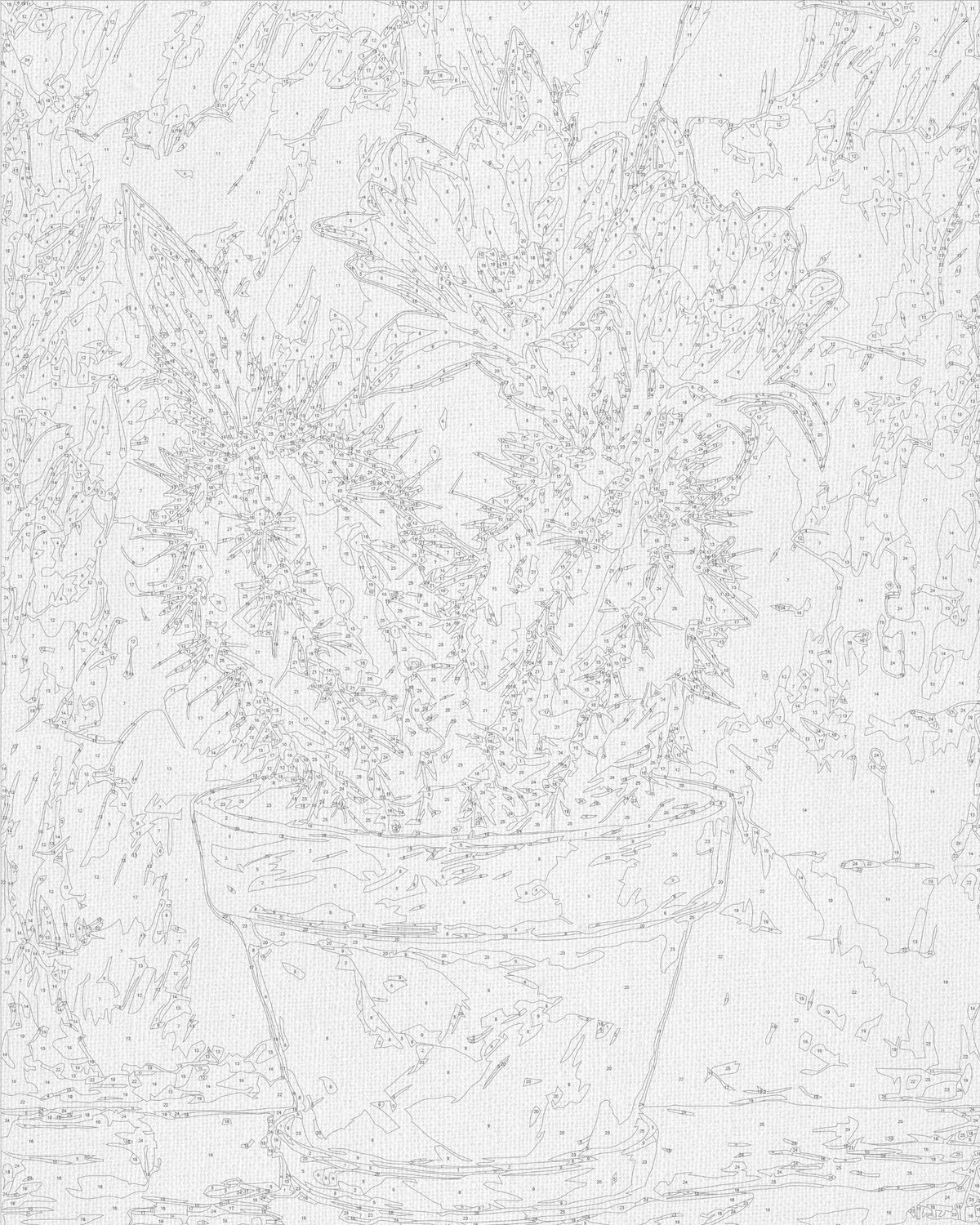 Pictură pe numere pe șasiu 40×50 cm – Cactus roz – Flori – LW 3534