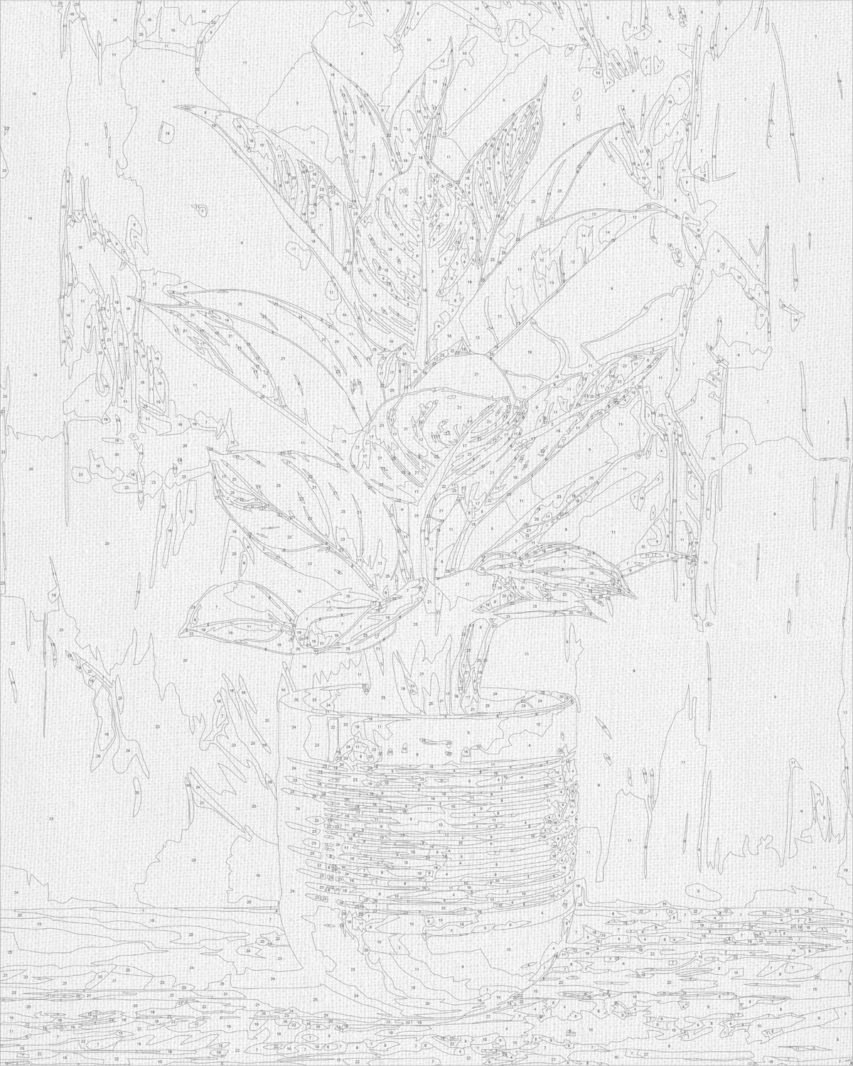 Pictură pe numere pe șasiu 40×50 cm – Plantă tropicală – Flori – LW 3535