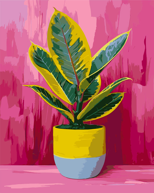 Pictură pe numere – ficus strălucitor