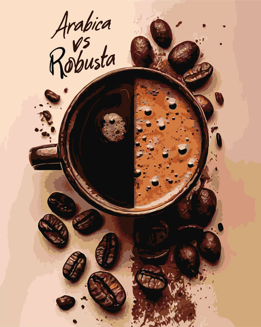 Pictură pe numere – arabica vs robusta