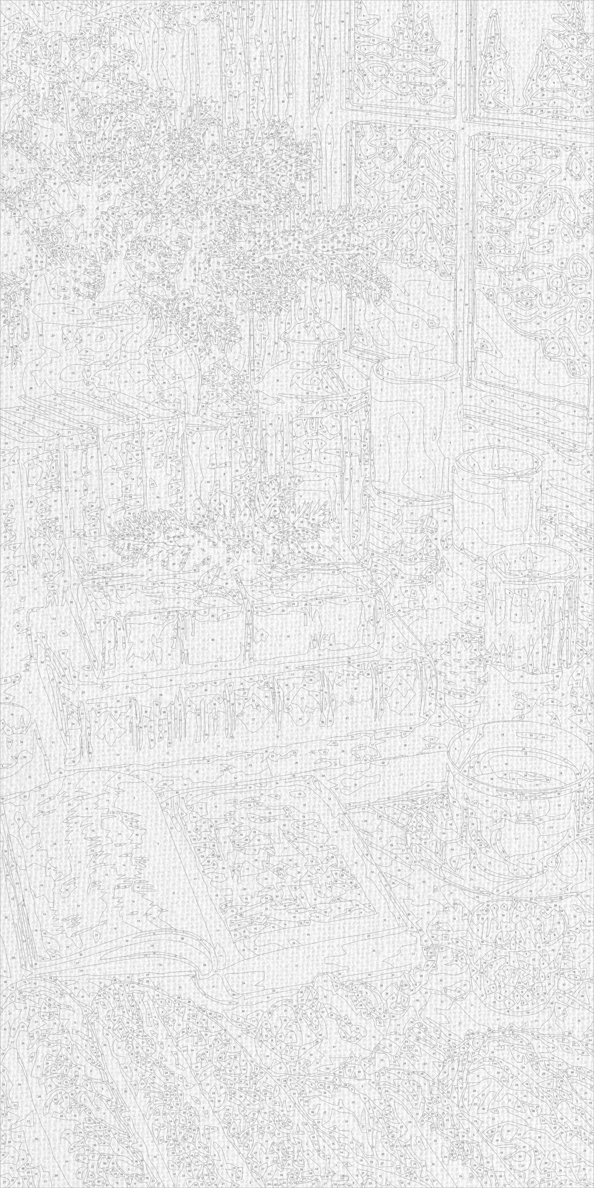 Pictură pe numere pe șasiu 40×80 cm – Magie de iarnă: ceai, cafea și zăpadă – Peisaj/Iarnă/Crăciun/Natură statică – LW 5102-01