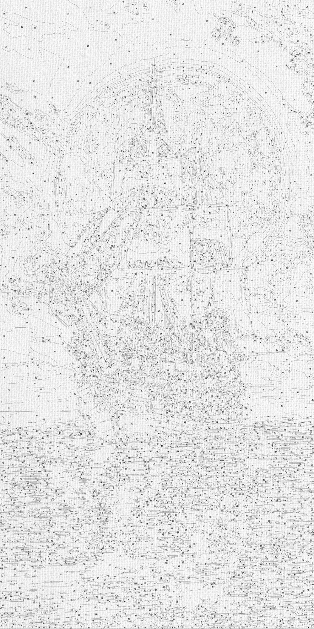 Pictură pe numere pe șasiu 40×80 cm – Corabie pe mare – Peisaj – LW 5108