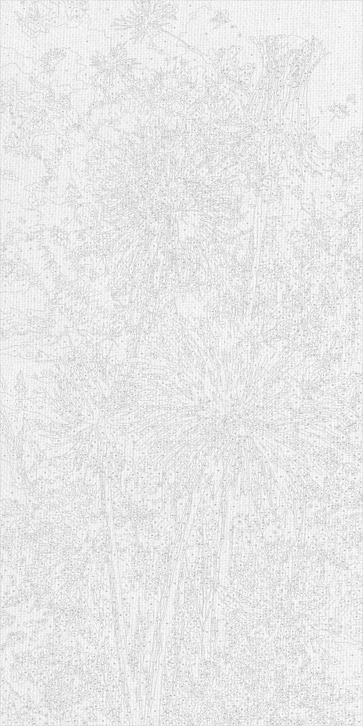 Pictură pe numere pe șasiu 40×80 cm – Păpădii însorite – Flori – LW 5112-01